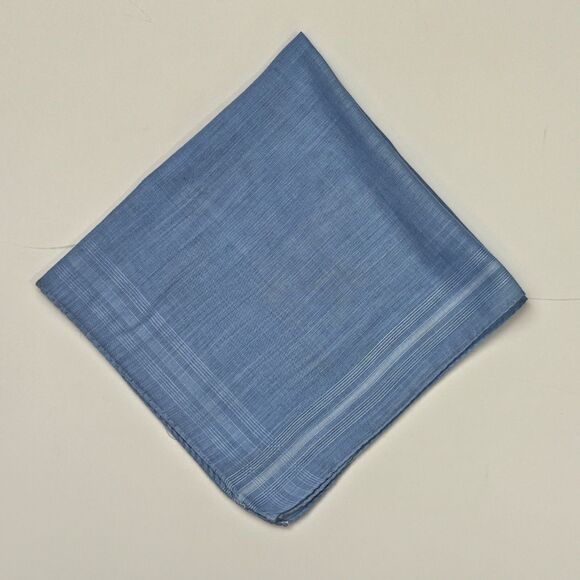 Something Blue Bride Wedding Handkerchief Cottage Core Granny Vintage - Picture 1 of 4